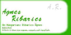 agnes ribarics business card